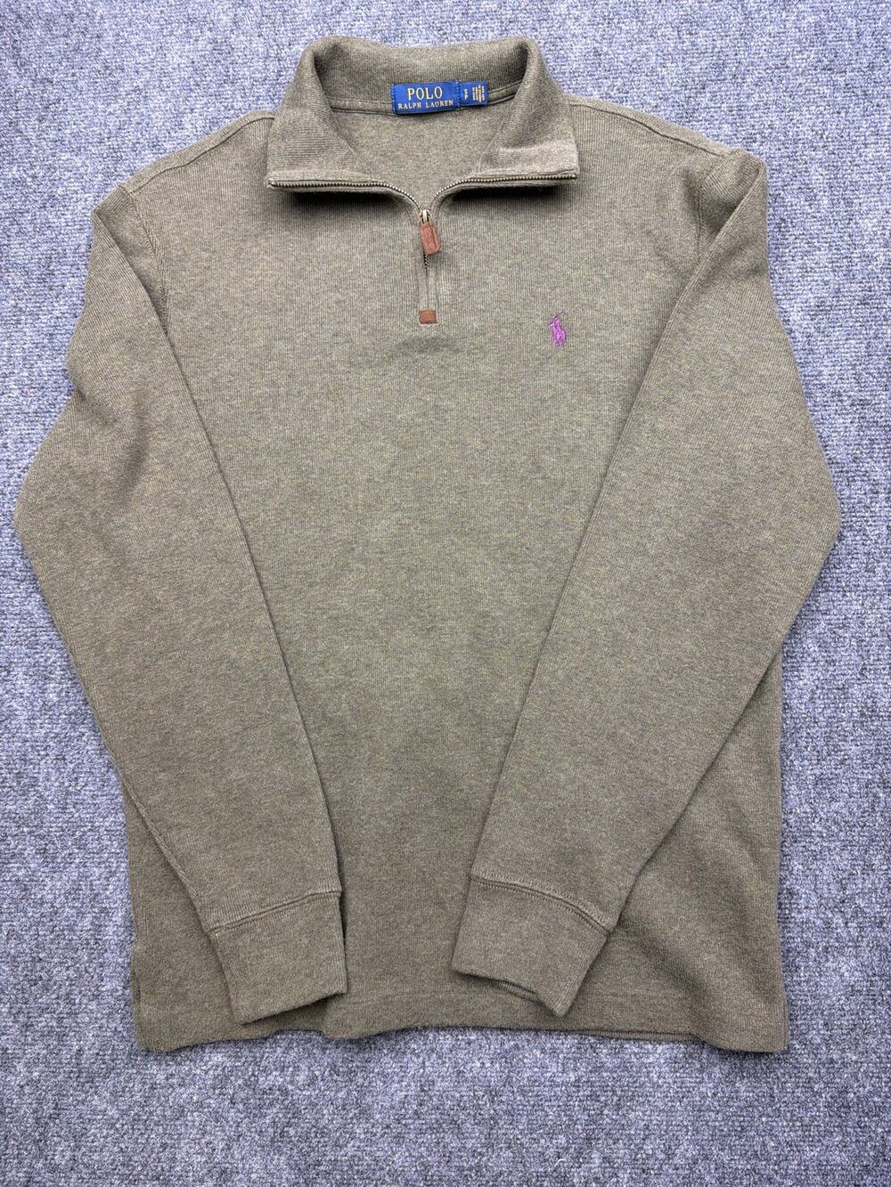 Polo Ralph Lauren 1/4 zip pullover sweater Size Small Green